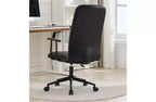 Fauteuil de bureau pivotant à dossier haut, chaise de bureau ergonomique avec vérin à gaz réglable, chaise de bureau à domicile en cuir PU avec accoudoirs et roulettes