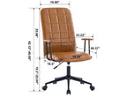 Fauteuil de bureau pivotant à dossier haut, chaise de bureau ergonomique avec vérin à gaz réglable, chaise de bureau à domicile en cuir PU avec accoudoirs et roulettes