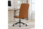 Fauteuil de bureau pivotant à dossier haut, chaise de bureau ergonomique avec vérin à gaz réglable, chaise de bureau à domicile en cuir PU avec accoudoirs et roulettes