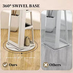Miroir pleine longueur pivotant à 360° avec base rotative stable, miroir sur pied avec armoire à bijoux pour entrée, salon, chambre à coucher