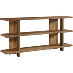 Lantine 63-Inch Long Console Table, Wooden Entryway Table with 3-Tier Storage Shelf, Farmhouse Foyer Sofa Furniture for Living Room, Hallway