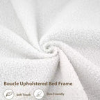 Cadre de lit LED rembourré, lit plateforme avec tiroirs et tête de lit de rangement pour enfants/filles/garçons, support robuste, sommier tapissier non requis